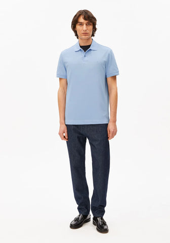 ARMEDANGELS MAARIO POLOSHIRT Wedgwood