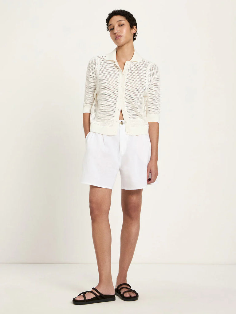 LANIUS STRICKJACKE KURZARM GOTS Off White