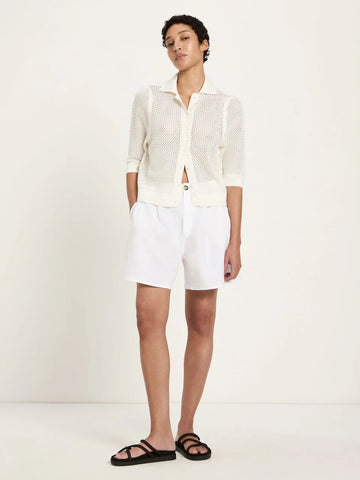 LANIUS STRICKJACKE KURZARM GOTS Off White