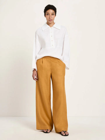 LANIUS HOSE GOTS MIT WEITEM BEIN Dark Honey