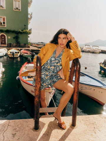 LANIUS 3/4 ARM BLUSE GOTS Print Paisley Mint