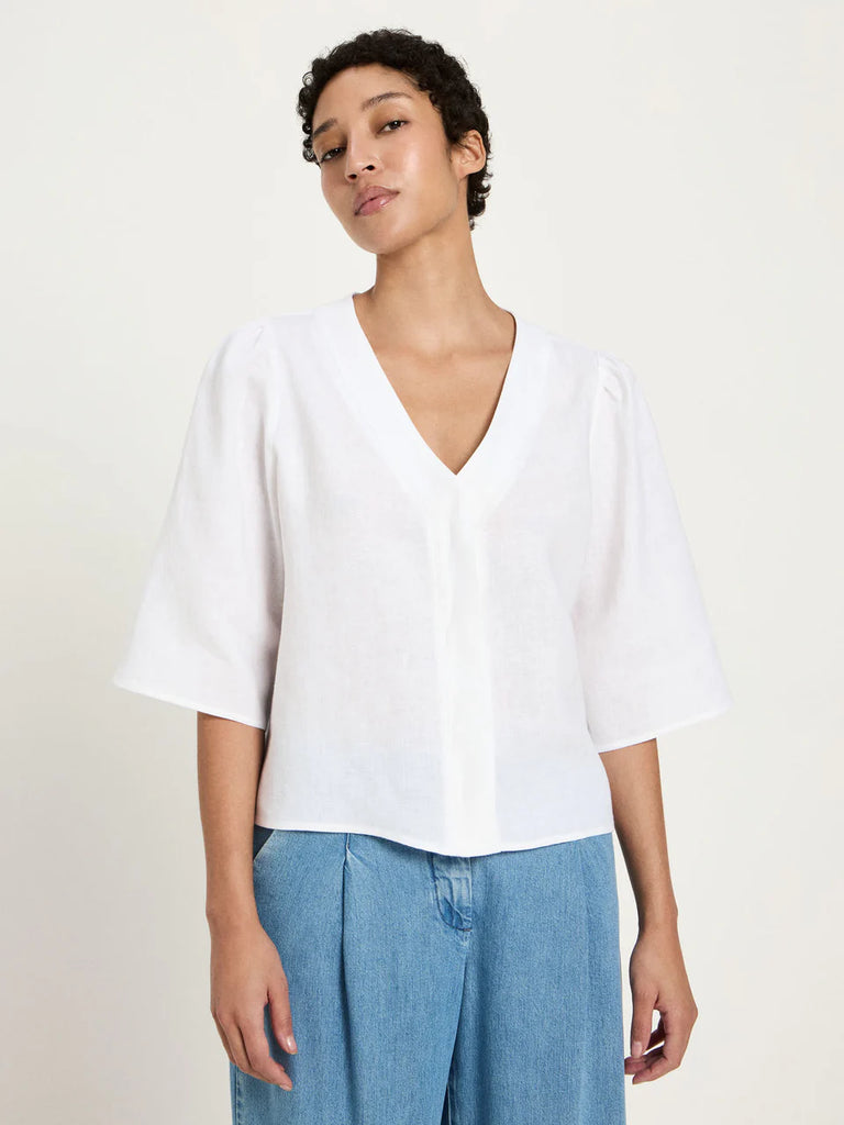 LANIUS 3/4 ARM BLUSE White