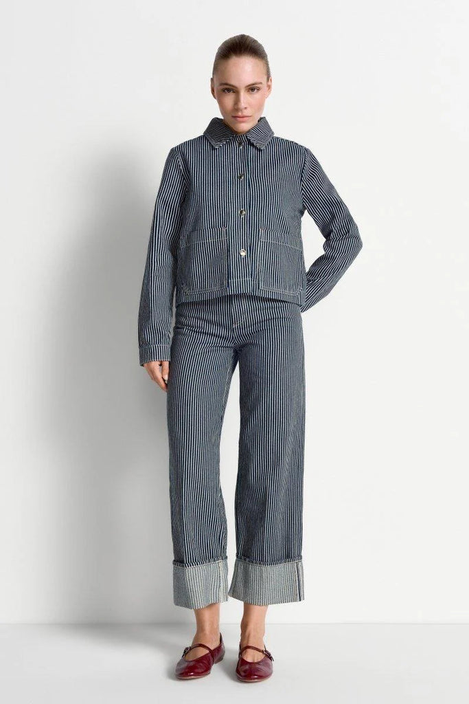 RICH&ROYAL GESTREIFTE KURZJACKE Denim Blue