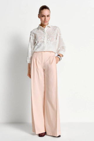 RICH&ROYAL BAUMWOLLBLUSE MIT 3D-STICKEREI White