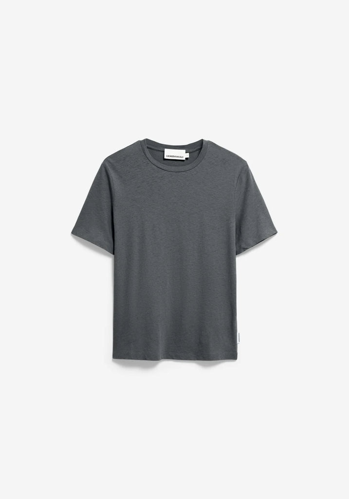ARMEDANGELS LUALAA LINEN BLEND T-SHIRT Space Steel