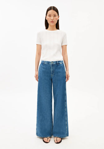 ARMEDANGELS LINEN BLEND LOOSE DENIM PANTS Sea Salt