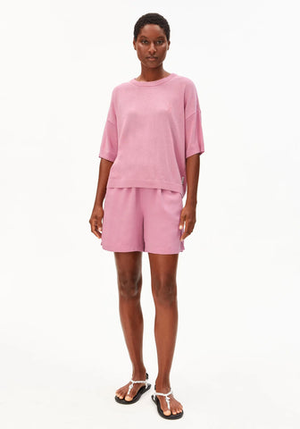 ARMEDANGELS S SL LINEN BLEND KNIT SWEATER Washed Berry