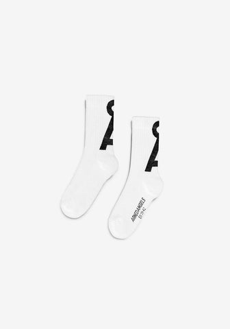 ARMEDANGELS SAAMUS SHORT SOCKEN White - Black