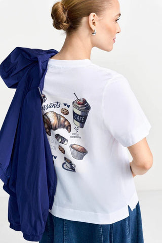 RICH&ROYAL T-SHIRT MIT PRINT White