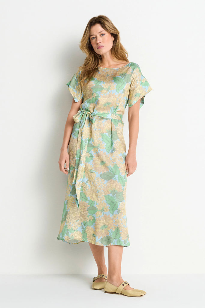 RICH&ROYAL MAXIKLEID MIT BLUMENPRINT Lagoon