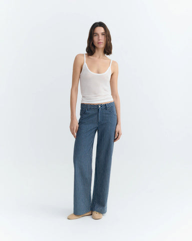 THINKING MU RAILWAY STRIPES KETTAN PANTS