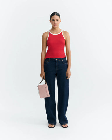 THINKING MU CLAVEL PANNACOTA CONTRAST HARRIET TOP