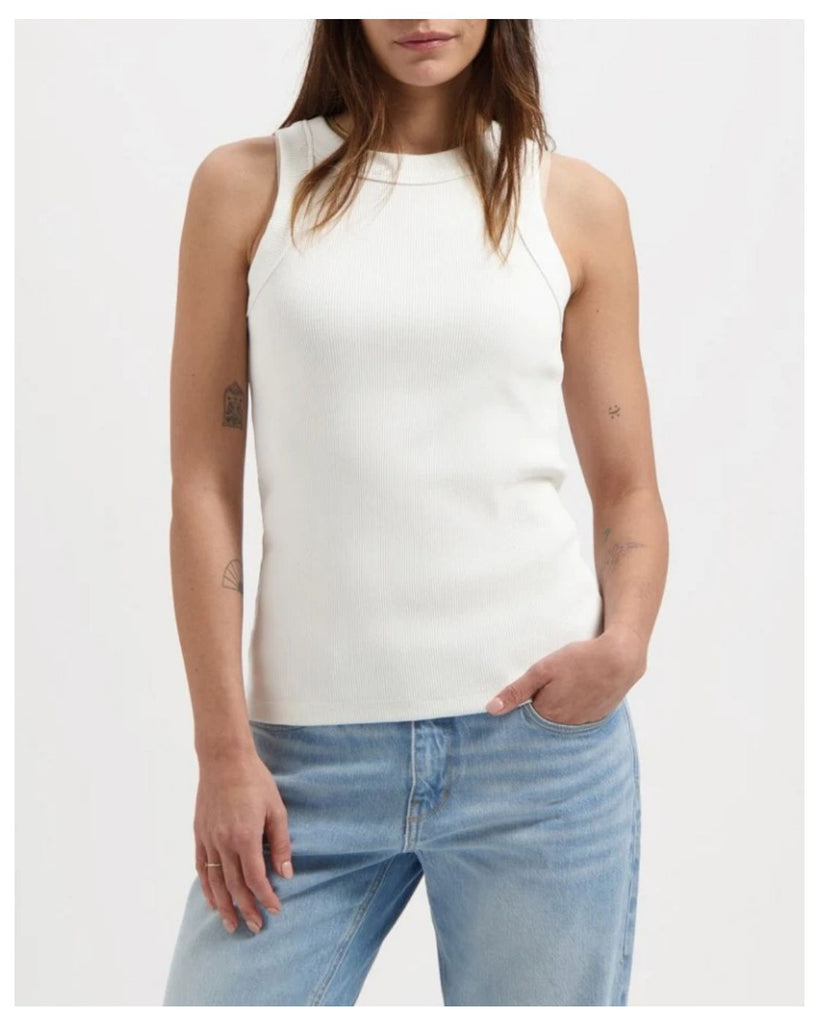 KUYICHI ROMY RIB TANKTOP White