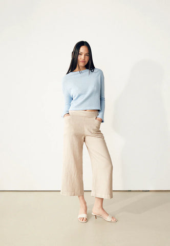 Culotte GBFAY aus Leinen - Oat Beige (Linen)
