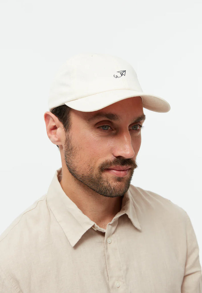 GIVN BERLIN Dad Cap GBTIM (PAPER PLANE) aus Bio-Baumwolle mit Stickerei - Off White