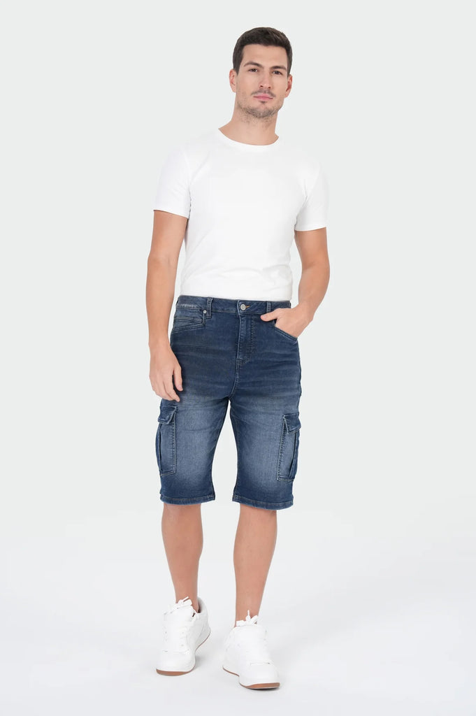 MIRACLE OF DENIM EDWARD CARGO SHORTS Fast Blue