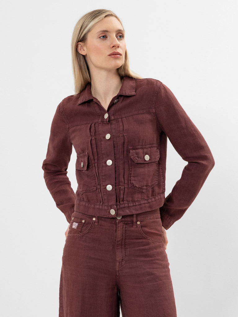 HERRLICHER DOTTY JACKET LINEN Bordeaux