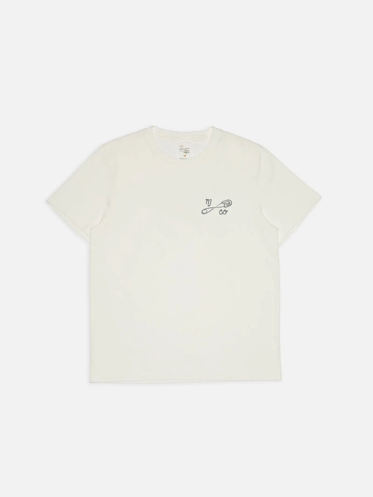 NUDIE JEANS ROY T-SHIRT NJCO Chalk White