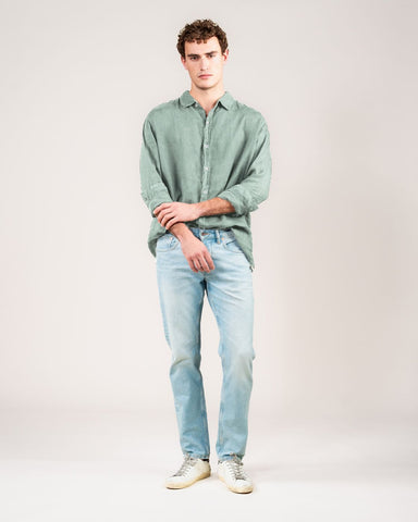 KUYICHI MILAN LINEN SHIRT Sage