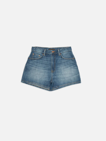NUDIE JEANS MAEVE DENIM SHORTS Clear Skies