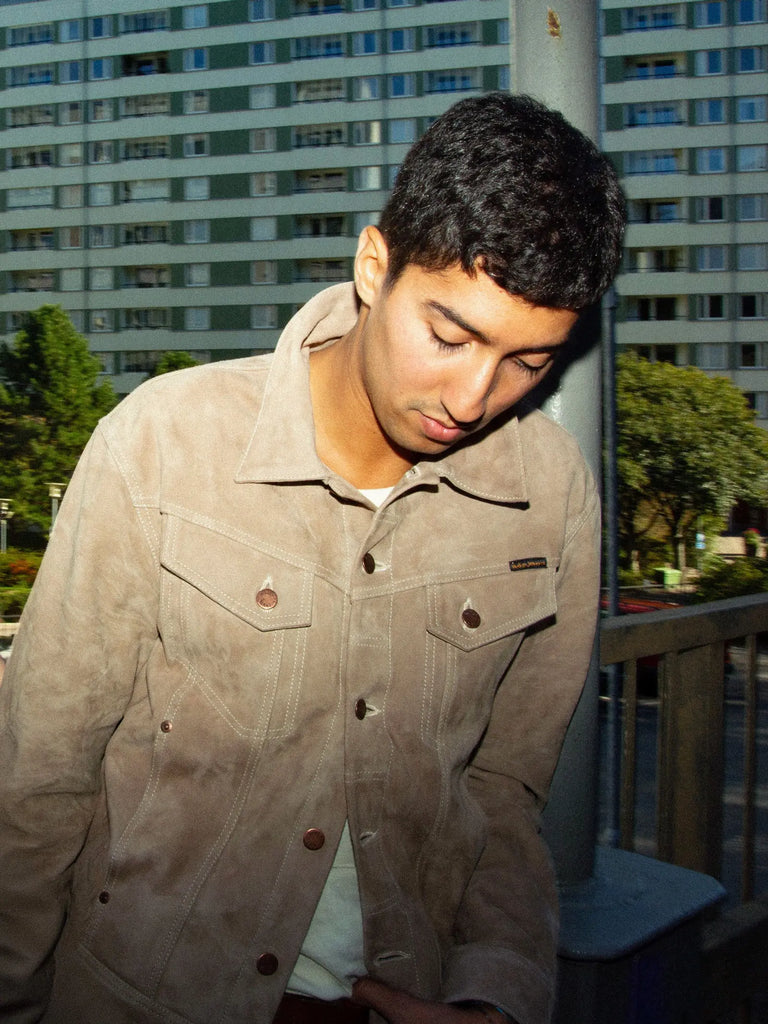 NUDIE JEANS WILLY SUEDE JACKET Mud