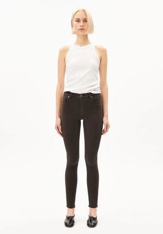 ARMEDANGELS TILLAA MID WAIST SKINNY JEAN Claystone