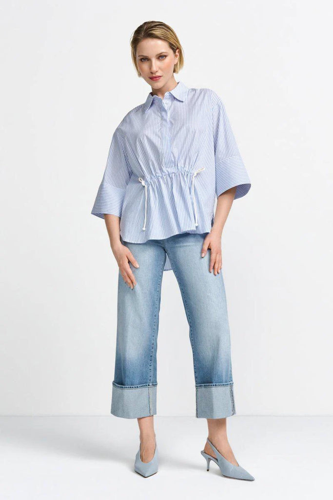 RICH&ROYAL CULOTTE ROLL-UP DENIM ORGANIC Denim Blue