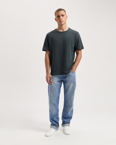 KUYICHI LIAM COTTON HEMP T-SHIRT Woodland Gray