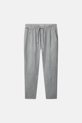 COLOURS & SONS PANTS-LINEN BLEND MELANGE Black-White
