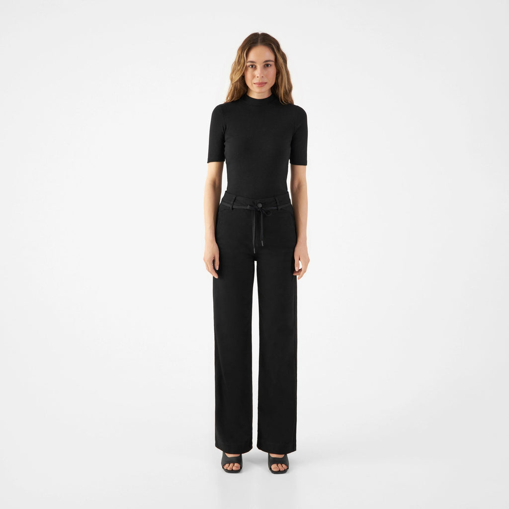 DAWN DENIM GLOW FLARED - DENIM CHINO Vintage Black