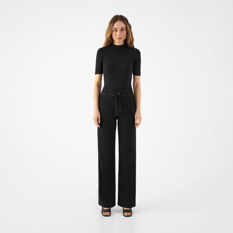 DAWN DENIM GLOW FLARED - DENIM CHINO Vintage Black