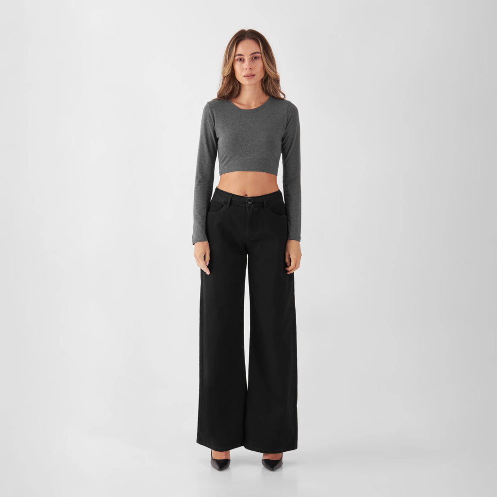 DAWN DENIM SUNNY WIDE LEG - CLASSIC Black/Black