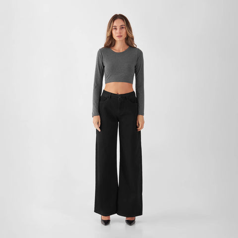 DAWN DENIM SUNNY WIDE LEG - CLASSIC Black/Black