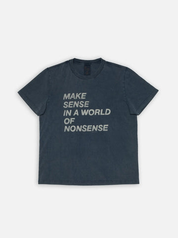 NUDIE JEANS ROY MAKE SENSE T-SHIRT Blue
