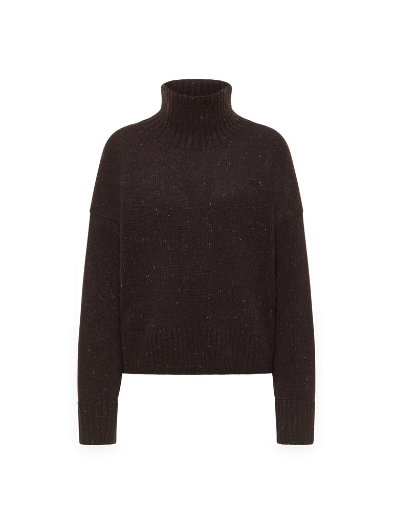 LANIUS OVERSIZE PULLOVER GOTS Bitter Chocolate Tweed