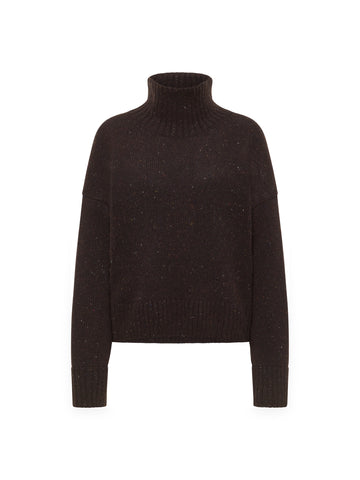 LANIUS OVERSIZE PULLOVER GOTS Bitter Chocolate Tweed