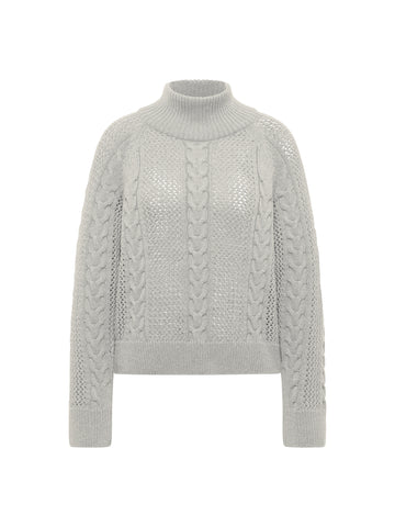 LANIUS ZOPFPULLOVER GOTS Grey Melange