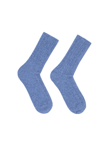 LANIUS RIPPENSTRICK-SOCKEN GOTS Light Blue Melange