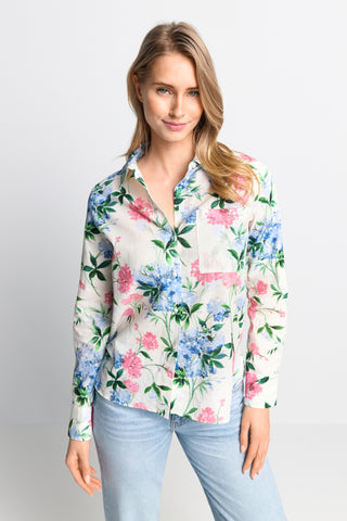 Rich & Royal Sustainable Printed Blouse Whisper White