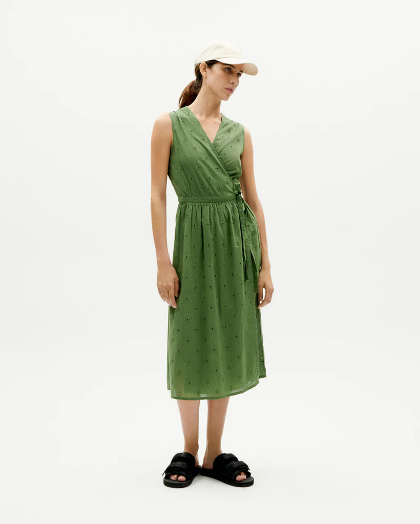 Thinking Mu SHIFFLI AMAPOLA DRESS, CACTUS