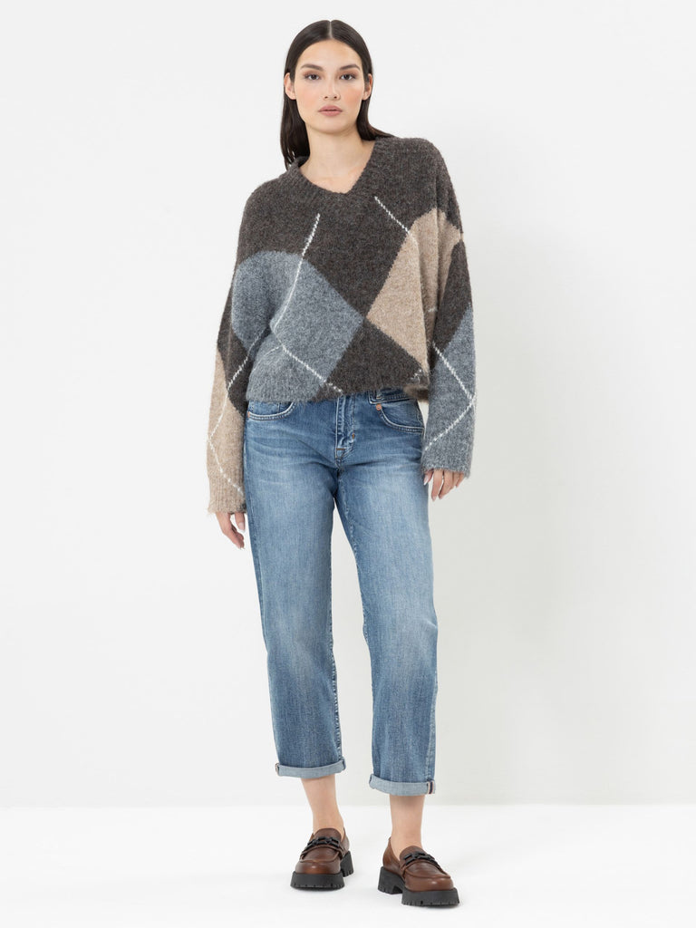 HERRLICHER BREEZY CROPPED ORGANIC DENIM STRETCH Naval