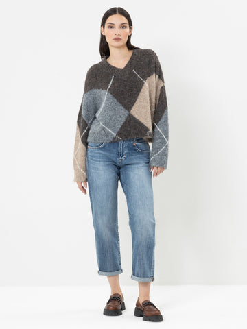 HERRLICHER BREEZY CROPPED ORGANIC DENIM STRETCH Naval