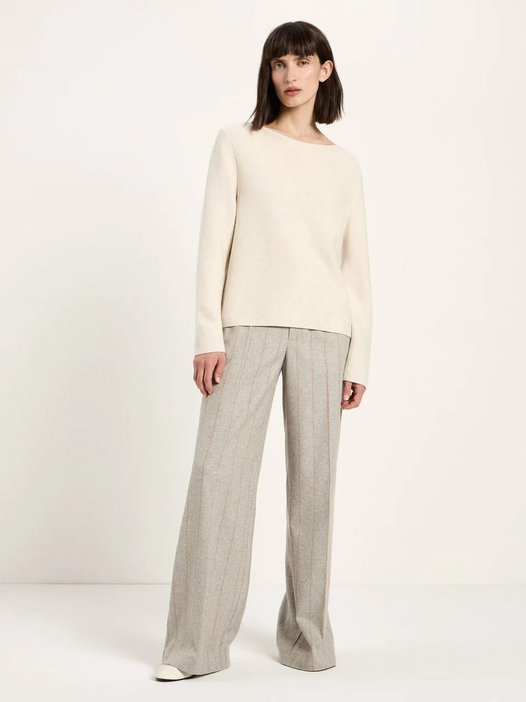 LANIUS U-BOOT PULLOVER GOTS Off White Melange