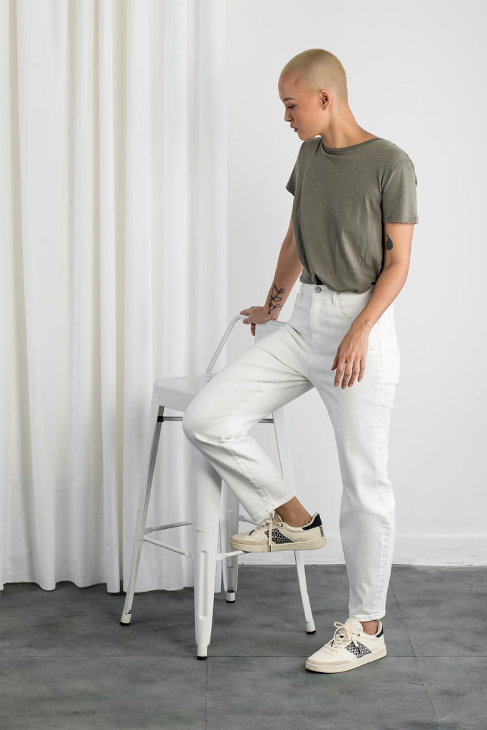 Dawn Denim Stardust O-Shape White Denim