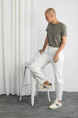 Dawn Denim Stardust O-Shape White Denim