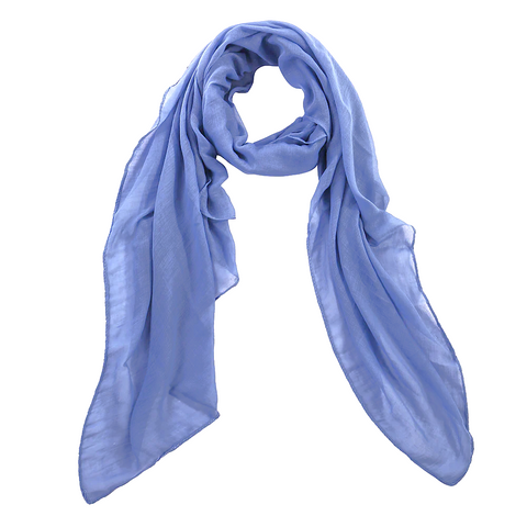 Schal aus Viskose Hellblau Uni