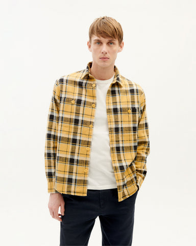 Thinking Mu Bes Overshirt Mustard Checks Einzelteilesale