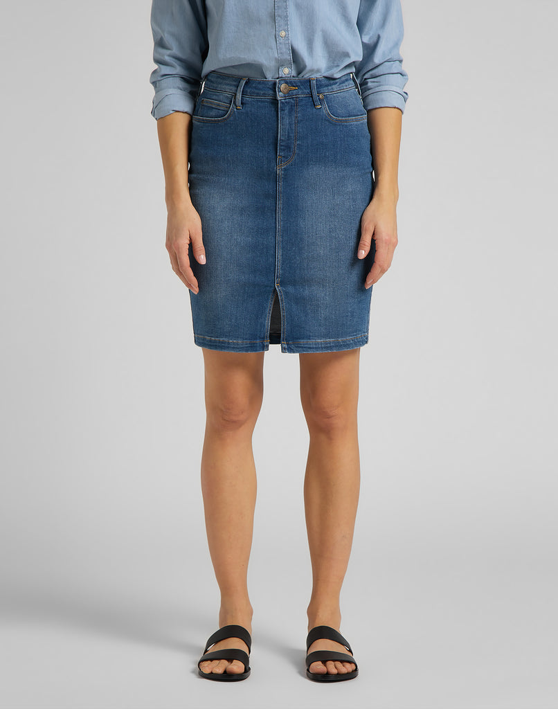Lee Jeans Pencil Skirt Mid Worn Martha L38GQDTO