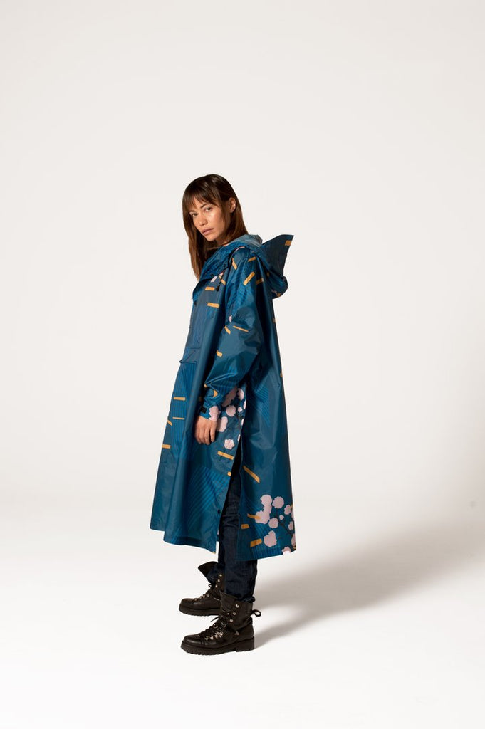 Rainkiss Rain Poncho Japanese Blossom